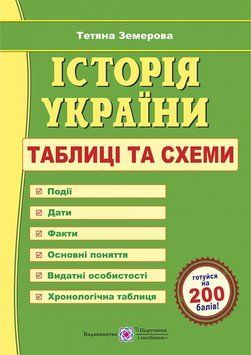 Історія України. Таблиці та схеми (Земерова Т.), Підручники і посібники 9789660743540 фото