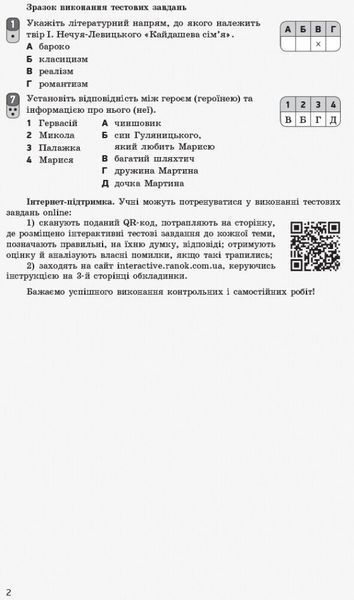 11 клас. Українська література Зошит для оцінювання результатів навчання Рівень стандарту (Паращич, Валентина Вячеславівна, Загоруйко Оксана Ярославівна), Ранок 9786170956736 фото