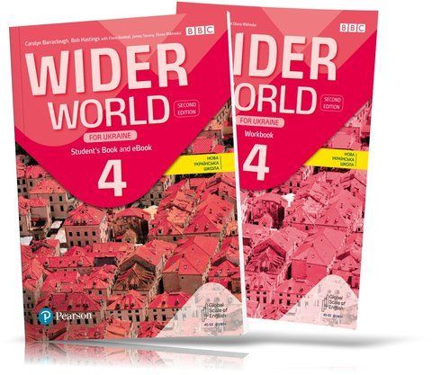 Wider World 4 for Ukraine 2nd edition, Student's book + Workbook for Learning English (Pearson) 9788367838412/2 фото