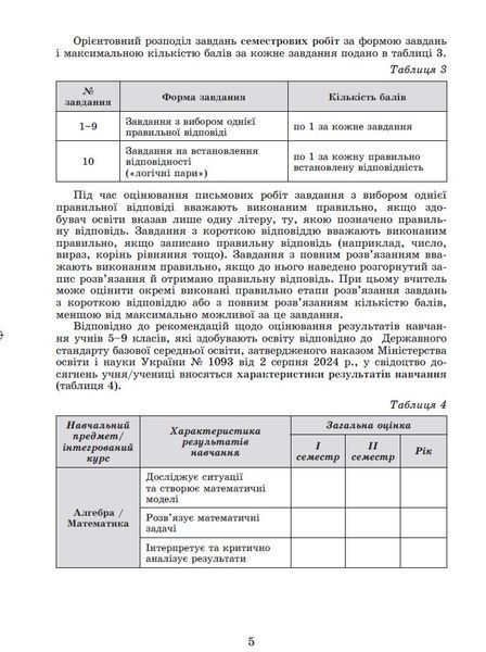 8 клас НУШ. Алгебра. Самостійні та діагностичні роботи (Істер О. С), Генеза 9786178370671 фото