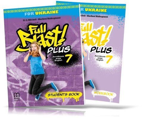 7 клас НУШ. Англійська мова. Full Blast Plus. КОМПЛЕКТ: Student`s book (тверда обкладинка) + Workbook. (Мітчелл Г.), MM Publications 9786178103156/2 фото