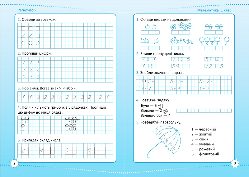 1 клас. Математика. Репетитор. (К. М. Шевченко), Торсінг 9789669391704 фото
