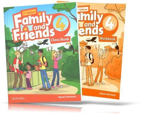 Family and Friends 2th edition 4, Class book + Workbook, Oxford 9780194808422/8088 фото