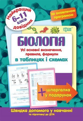 6-9 клас. Біологія в таблицях та схемах. Найкращий довідник (Евсеев Р. С.), Торсинг 9789669393609 фото
