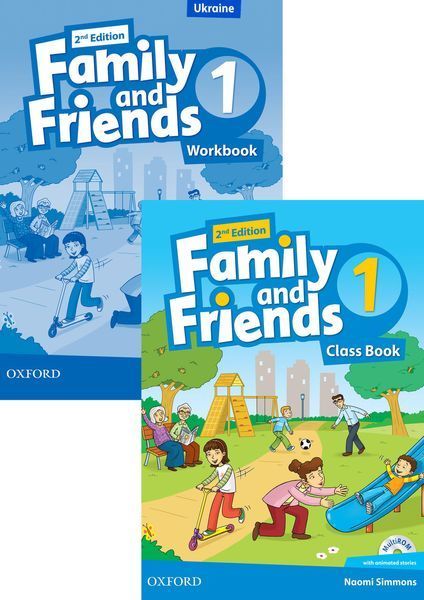 Family and Friends 2th edition 1, Class book + Workbook for Learning English (Oxford) 9780194808361/11095 фото