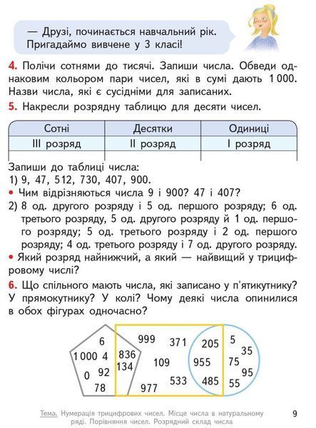 4 клас. НУШ Математика. Підручник 2021 Частина 1 (Гісь О. М., Філяк І. В.), Ранок 9786170969040 фото