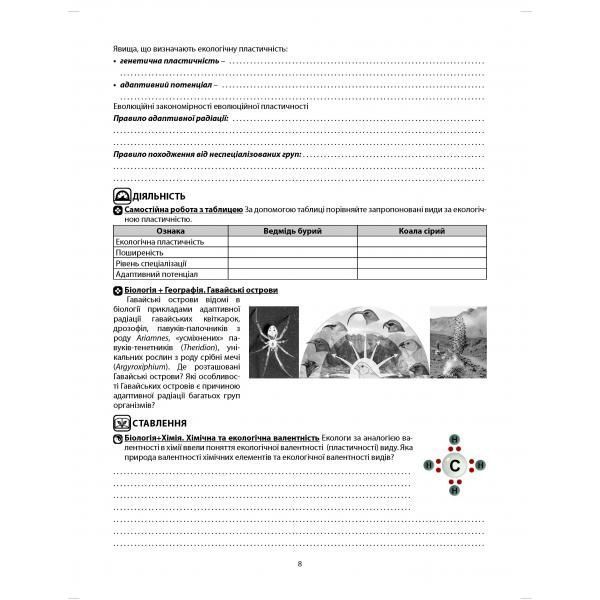 11 клас. Біологія і екологія, рівень стандарту. Робочий зошит. (Валерій Соболь), Абетка А-326 фото