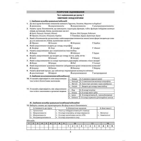 9 клас. Біологія. Збірник завдань для оцінювання навчальних досягнень учнів. (Соболь В. І.), Абетка А-270 фото