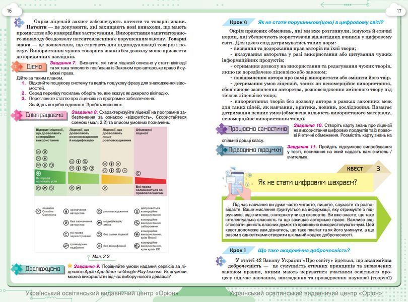 8 клас НУШ. Інформатика. Підручник (Морзе Н. В.) Оріон 9789669914118 фото