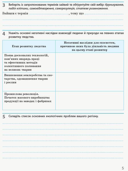 10 клас. Біологія і екологія Робочий зошит Нова програма (Задорожний К.М.), Ранок 9786170944931 фото