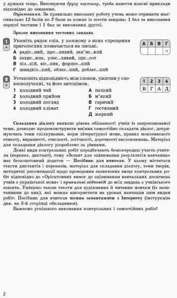10 клас. Українська мова для української школи. Контроль навчальних досягнень. Рівень стандарту Нова програма (Жовтобрюх В.Ф.), Ранок 9786170946355 фото