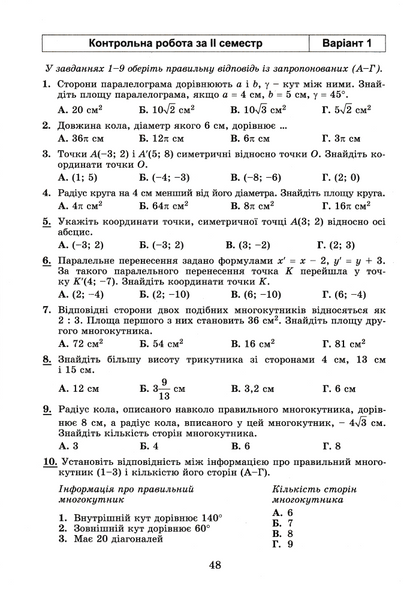 9 клас НУШ. Геометрія. Самостійні та діагностичні роботи (Істер О., Істер Д.), Генеза 9786178524319 фото