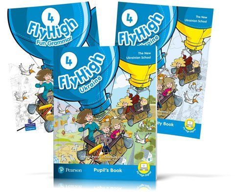 Fly High 4 UKRAINE, Pupil's book + Activity Book + FUN GRAMMAR (Pearson) 9781408248232/3 фото