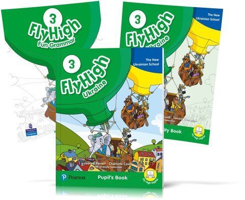 Fly High 3 UKRAINE edition, Pupil's book + Activity Book + FUN GRAMMAR (Pearson) 9788378827276/3 фото
