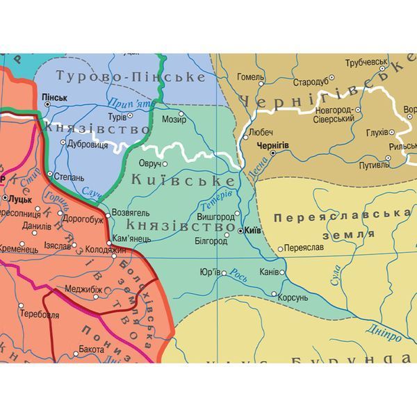 Карта Волинсько-Галицьке князівство в другій половині XIII- першій половині XIV ст. 145*108 на планках, Інститут передових технологій IPT-287 фото