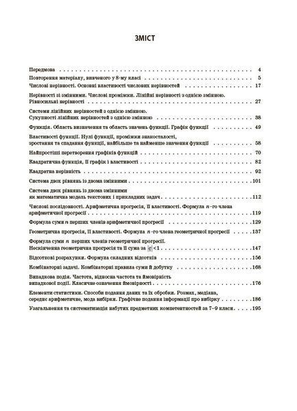 9 клас НУШ. Алгебра. Мій конспект. Матеріали до уроків. (Старова О.О.), Основа 9786170044402 фото