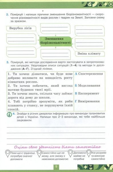 6 клас НУШ. Пізнаємо Природу. Робочий зошит до підручника Біда Д.Д., Гільберг Т.Г.. (Чухліб О.В. , Левада К.) Оріон 9789669914446 фото