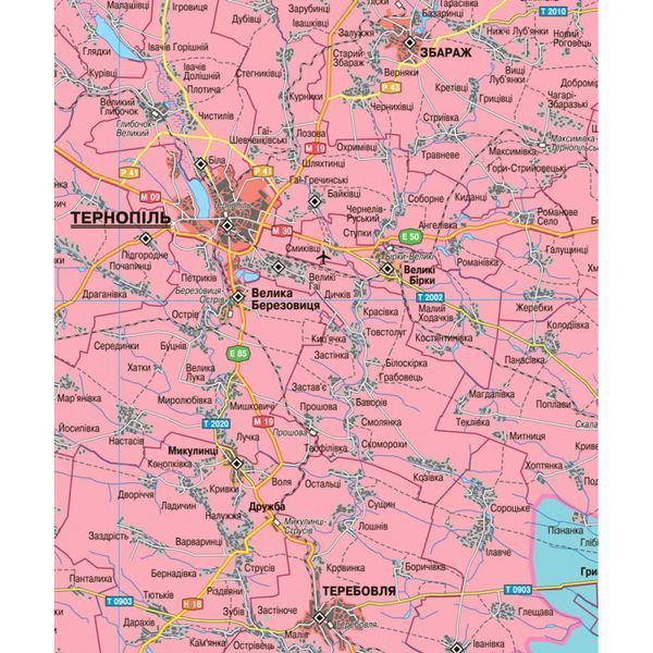 Карта Тернопільської області адміністративно-територіальний устрій 120х100 см М 1: 200 000 ламінований папір, Інститут передових технологій IPT-314 фото