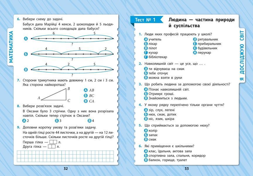 1 клас НУШ. Комплексні тести (Собчук О. С., Сікора Ю. О., Сіліч С. О.), Ула 9786175442067 фото
