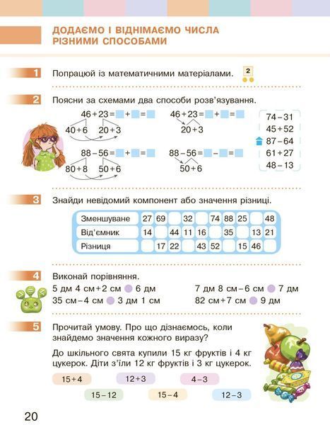 2 клас. НУШ Математика Підручник (Скворцова С.О., Онопрієнко О.В.), Ранок 9786170951816 фото