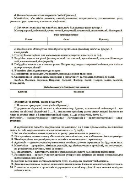 8 клас НУШ. Біологія. Мій конспект. Матеріали до уроків (Атаманчук М.О.), Основа 9786170043733 фото