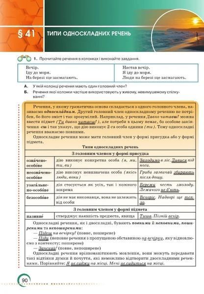 8 клас НУШ. Українська мова. Підручник (Зара Тищенко, Олександр Авраменко), Грамота 9786175590355 фото