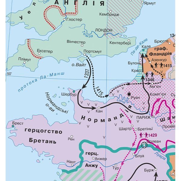 Карта Столітня війна 108*115 на планках, Інститут передових технологій IPT-285 фото