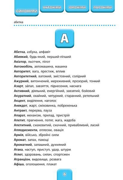 1 - 4 класи. Шкільний словничок &mdash; Синоніми, антоніми, омоніми, пароніми. (Конобевська О. О.), УЛА 9789662841848 фото