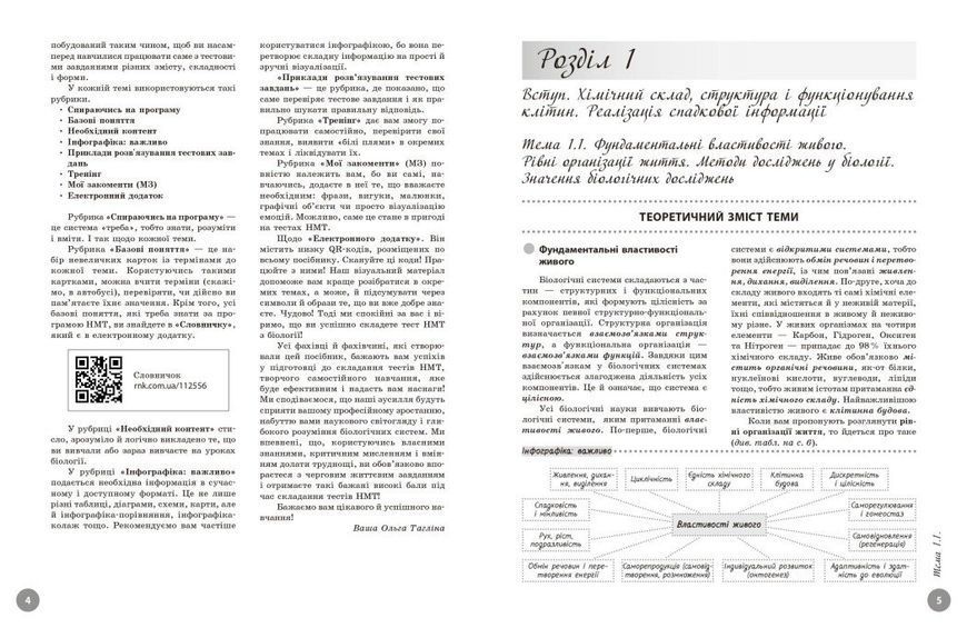 НМТ 2027. Біологія. Повний курс підготовки (Тагліна О.В.) РАНОК 140891 фото