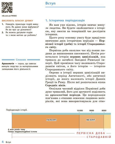 6 клас НУШ. Історія України. Всесвітня історія. Підручник (Гісем О.), Ранок 9786170982384 фото